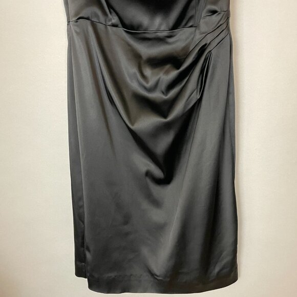 White House Black Market Black Strapless Dress Size 0 Ruffle Sweetheart Neckline - Picture 4 of 13